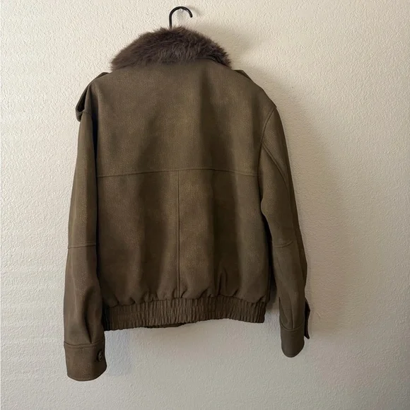 Zara women’s brown faux suede jacket size small - Picture 3 of 9